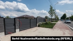 Vokzalna Street in May 2023. Global Empowerment Mission, a U.S. disaster relief charity, was instrumental in restoring much of Bucha and rebuilt several houses from scratch.