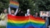 Russians demonstrate against anti-LGBT legislation (file photo)