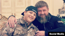 Ramzan Kadyrov and his son Adam