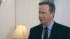 British Foreign Secretary David Cameron speaks with RFE/RL's Kyrgyz Service on April 22.