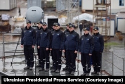 The crew of the Hetman Ivan Mazepa in Istanbul on March 8