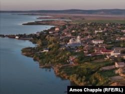 Sarichioi, a Lipovan village on the shore of Lake Razim in eastern Romania