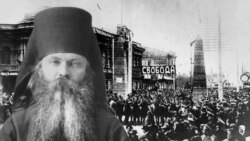 Епископ Енисейский Никон (Бессонов) и митинг. Иллюстративный коллаж