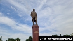 A statue of first President Islam Karimov in Samarkand