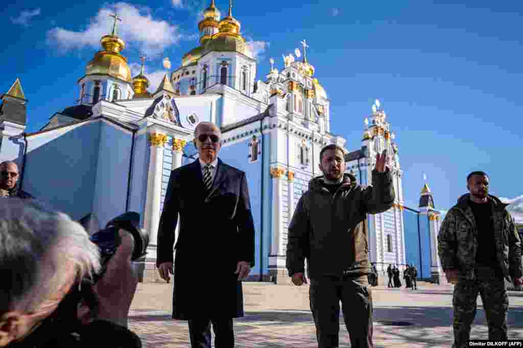 Although he&#39;d made many previous visits to Ukraine as U.S. vice president, this was Biden&#39;s first trip to the besieged country since the start of his presidency.