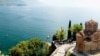 The Church of St. John is situated on a cliff overlooking Lake Ohrid.