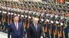 Russian President Vladimir Putin and Chinese leader Xi Jinping review a military honor guard during an official welcoming ceremony in Beijing in May. 