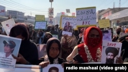 Women rally in Islamabad last month on behalf of ethnic Baluch victims of forced disappearances and extrajudicial killings. 