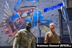 A street named after former British Prime Minister Tony Blair in Ferizaj. Blair was a vocal proponent of NATO intervention and worked closely with Clinton and other NATO allies to build a coalition.