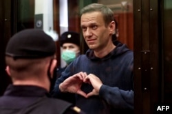 Aleksei Navalny at a court hearing on February 2, 2021.