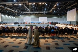 A general view of delegates attending the 2023 BRICS Summit in South Africa