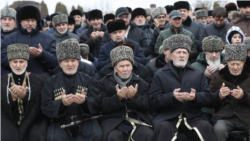 Ingushetia residents mark the 80th anniversary of the deportation of Ingush and Chechens from the North Caucasus in 1944 on February 23. 