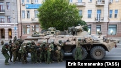 Wagner Fighters Seen In Key Russian City After Call For 'Rebellion'