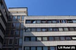 The BMSZKI building housing Romany refugees on the outskirts of Budapest