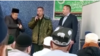 Video obtained by RFE/RL purportedly shows a Russian military recruiter speaking to labor migrants from Central Asian at a mosque in the Urals city of Chelyabinsk in April 2023.