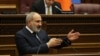 Armenian Prime Minister Nikol Pashinian speaks in parliament in Yerevan last week.