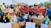 Afghan activists staged a recent protest in Pakistan over the terms of the Doha meeting, including the apparent exclusion of women's issues.