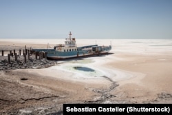 Lake Urmia, one of the world's largest salt lakes, has shrunk in recent decades due to prolonged droughts and the extraction of water for farming and dams. (file photo)