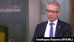 Nikolay Denkov speaking to RFE/RL's Bulgarian Service: "Peevski and Borisov were afraid of the reforms that had to be implemented."