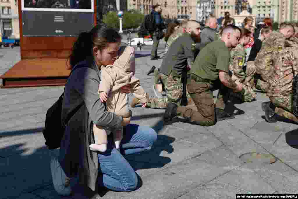 Relatives and friends pay tribute to the fallen soldiers. Konoval previously served as a paramedic in 2014. When Russia launched its full-scale invasion in February 2022, Konoval, who went by the call sign Nord, and Petryshyn, who went by Chimera, volunteered together.