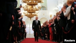 Russian President Vladimir Putin at his inauguration ceremony six years ago at the Kremlin on May 7, 2018. 