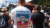 A crowd listens to a speech by Hungarian Prime Minister Viktor Orban in the Romanian town of Tusnad on July 27. 