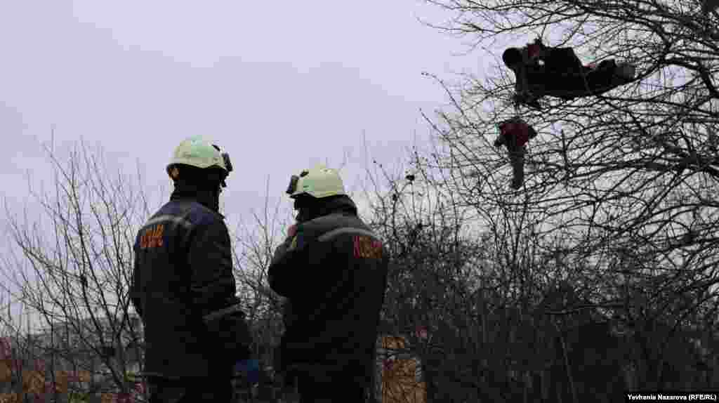 Emergency responders worked throughout the day to clear rubble. Russia said the wave of strikes was in retaliation for a series of Ukrainian attacks on its border regions in recent weeks.