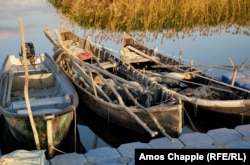 Lipovan fishing boats in the port of Jurilovca