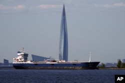 The headquarters of Russia's state energy giant Gazprom in St. Petersburg