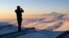 The double peaks of Mt. Ararat as photographed from Mount Aragats