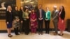 Tom West (center), the former U.S. special representative for Afghanistan, poses with Malala Yousofzai (center) in Washington. (file photo)