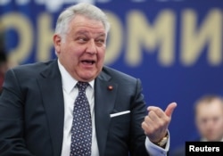 Mikhail Kovalchuk attends the St. Petersburg International Economic Forum in June 2021.