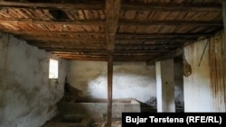 The interior of an abandoned house.