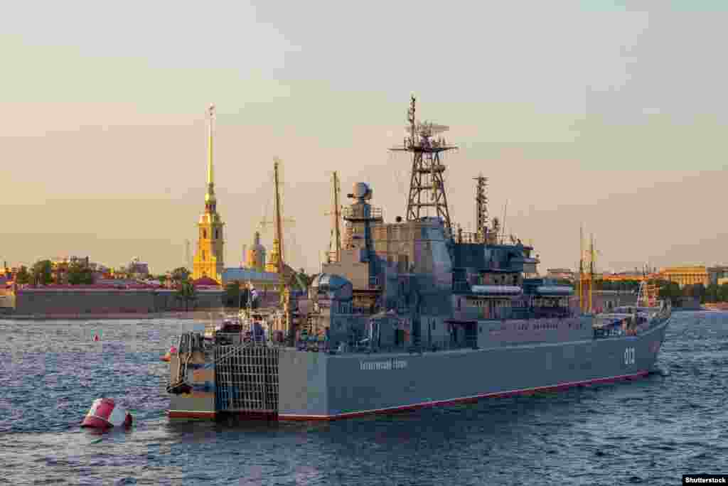 The Ropucha-class Olenegorsky Gornyak landing craft on St. Petersburg&rsquo;s Neva River in July 2021 &nbsp; In August 2023, videos released show a marine drone impacting the landing craft in the Russian port of Novorossiisk. The ship suffered &quot;severe damage&quot; in the attack, according to the British Defense Ministry, and videos later emerged showing the vessel listing heavily under tow The Polish-made vessel is from the same Ropucha class as the Minsk that was apparently destroyed in September. 