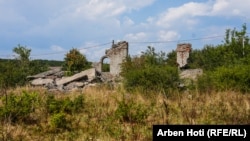 The remains of the Petric Church as seen in August 2024