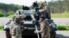 Ukrainian soldiers receive training at a German Army base in Klietz, eastern Germany, in May 2023.