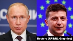 Russian President Vladimir Putin (left) and Ukrainian President Volodymyr Zelenskiy. (composite file photo)