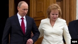 Putin and his then-wife, Lyudmila, in Moscow in May 2012.