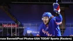 New York Rangers left wing Artemi Panarin is one of several Russians playing in the North American National Hockey League. 