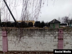 Russian military equipment stationed on the territory of a bus depot in Naroulya, Belarus, in March 2022.