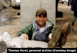 Thomas Hurst in Kosovo in 1999