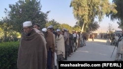 Alleged IS-K militants surrender in Nangarhar Province shortly after the Taliban seized power in 2021.