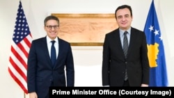 The senior adviser of the U.S. Department of State, Derek Chollet, with the prime minister of Kosovo, Albin Kurti, met in Pristina on January 11.