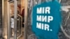 Graffiti has appeared in Sarajevo with the message "Mir" (Peace) in all three local languages.