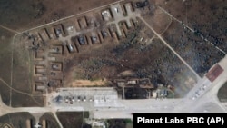 Satellite Images Of Russian Base In Occupied Crimea Before And After Massive Explosions