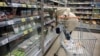 Grocery stores in Moscow are still filled with food, albeit at much higher prices.