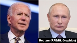 U.S. President Joe Biden (left) and his Russian counterpart, Vladimir Putin (composite file photo)