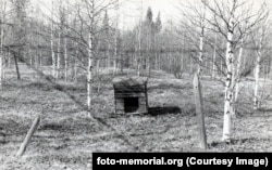 A kennel for guard dogs at the Transpolar Mainline forced-labor project.