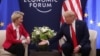 U.S. President Donald Trump, shown here in January 2020 with European Commission President Ursula von der Leyen, butted heads with EU officials during his first term. Experts are now warning of the possibility of an all-out trade war.