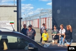 Ukrainian refugees at the Elhovo center in Bulgaria.